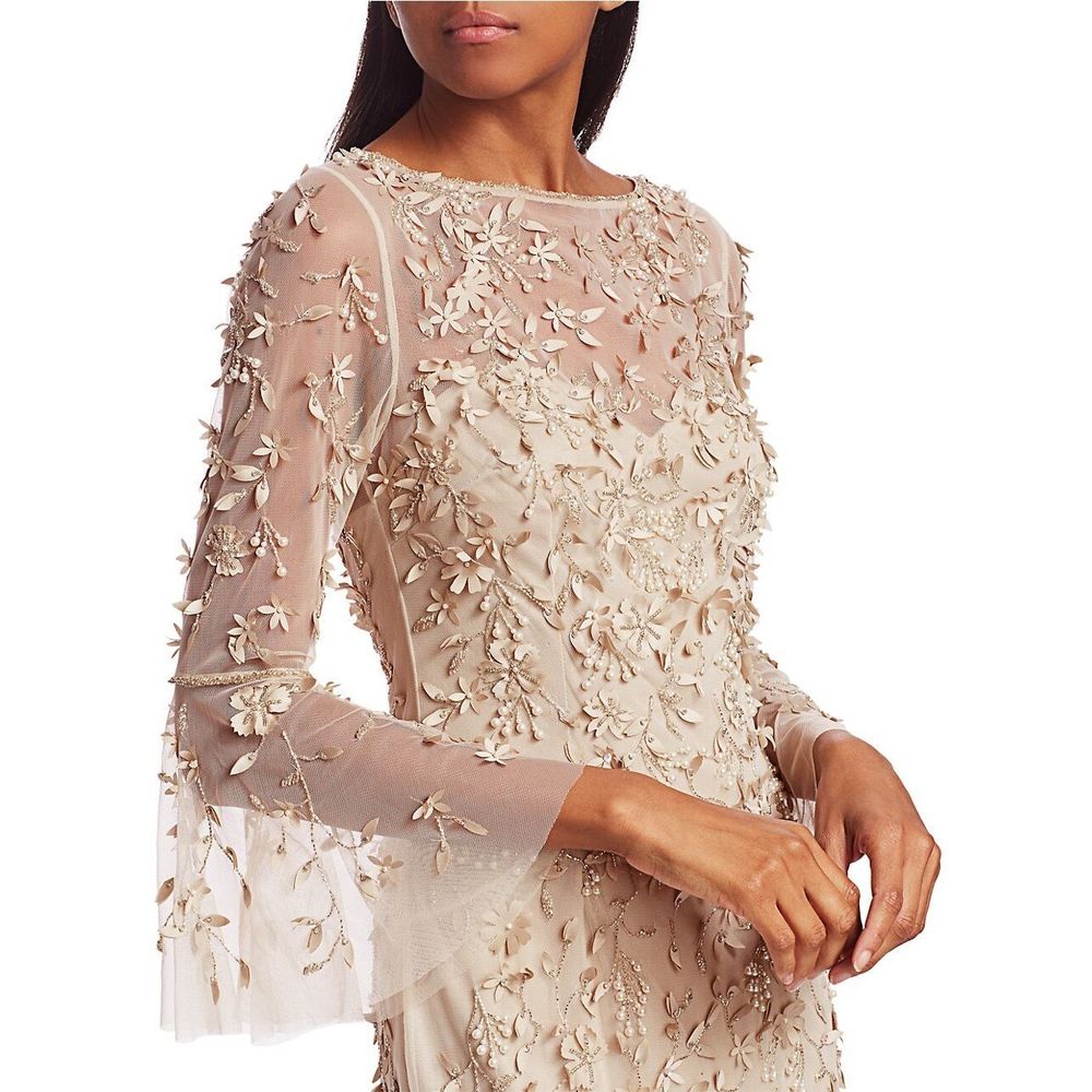 theia beaded petal dress Romina Beaded Petal Gown